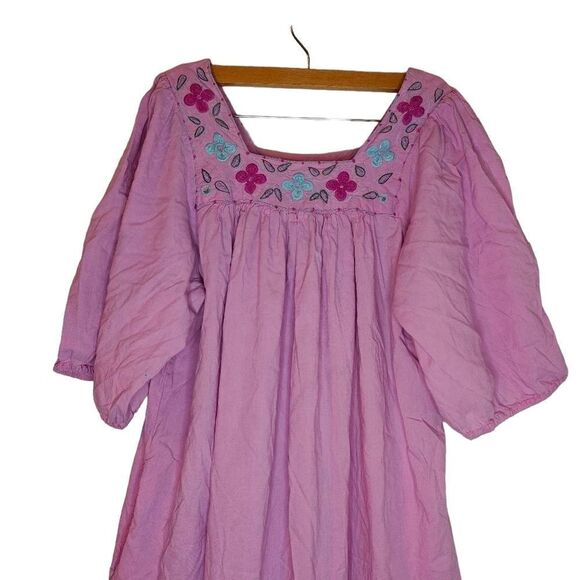 What Natural Vintage Pink Maxi Moo Moo Night Gown - Picture 3 of 8